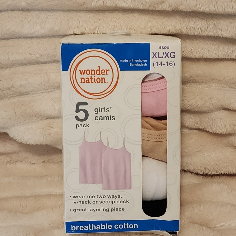 Wonder Nation girl's cami (5 pack)